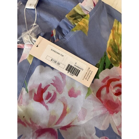 NWT Yumi Kim Blue Floral Blouse Size Small $138 [jb] - Picture 4 of 6